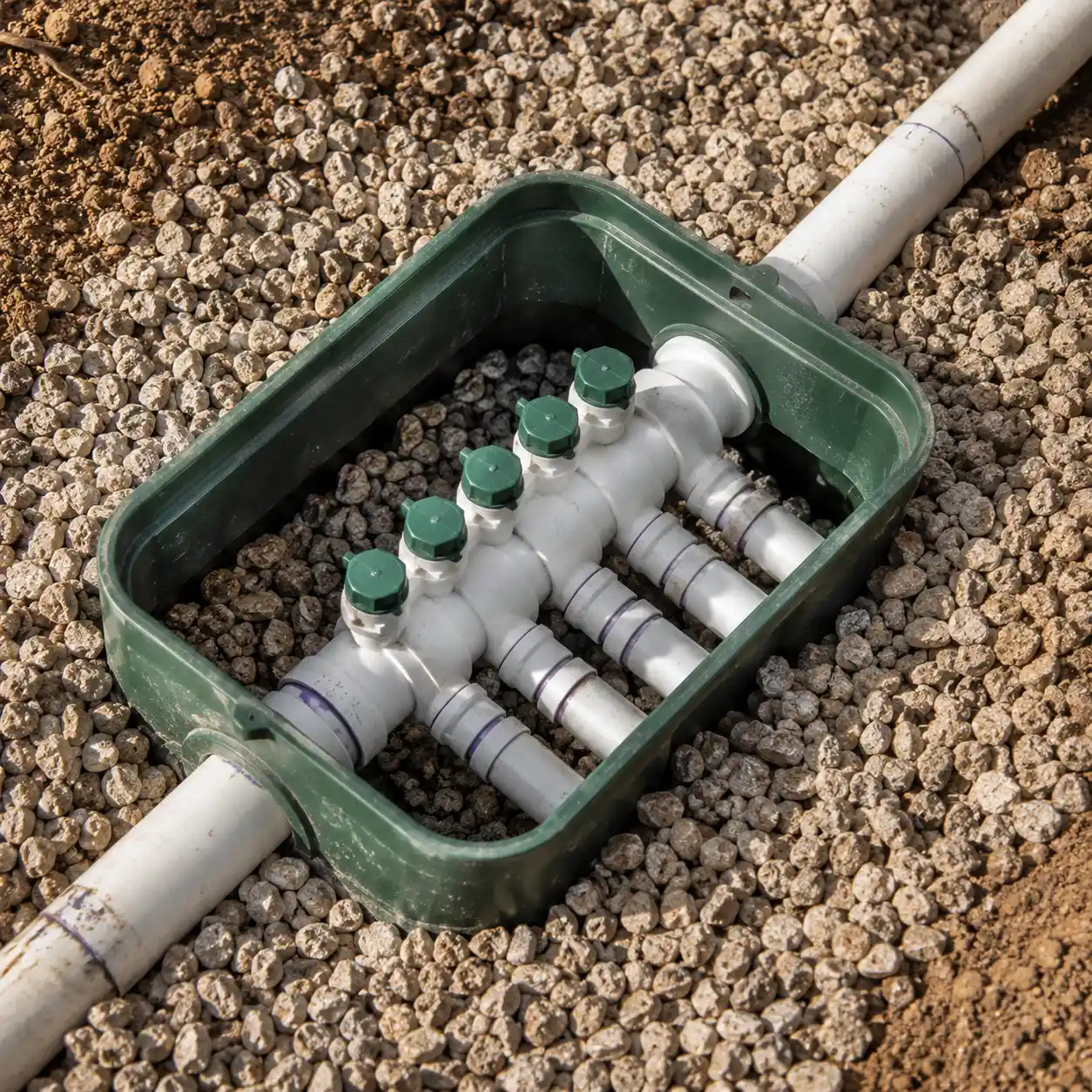 Septic distribution box components